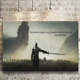 Motivational Art Canvas A Warrior Holding A Sword Motivational, Canvas Prints Wall Art Decor - Painting Canvas,Art Prints