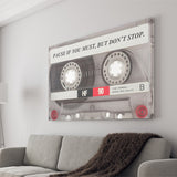 Pause If You Must Cassette Tape Motivational Inspirational Retro Art Canvas Prints Wall Art - Painting Canvas,Wall Decor, Painting Prints