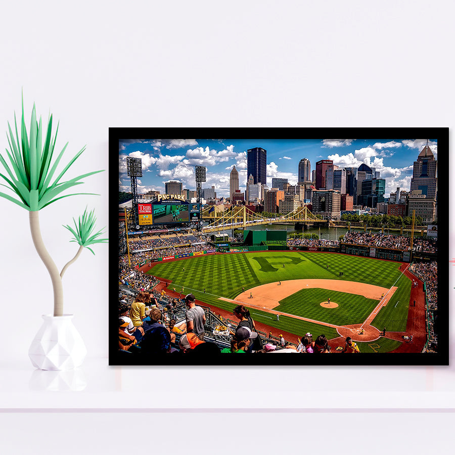 Pnc Park in Pittsburgh Pirates, Stadium Canvas, Sport Art, Gift for him,  Framed Art Prints Wall Art Decor, Framed Picture
