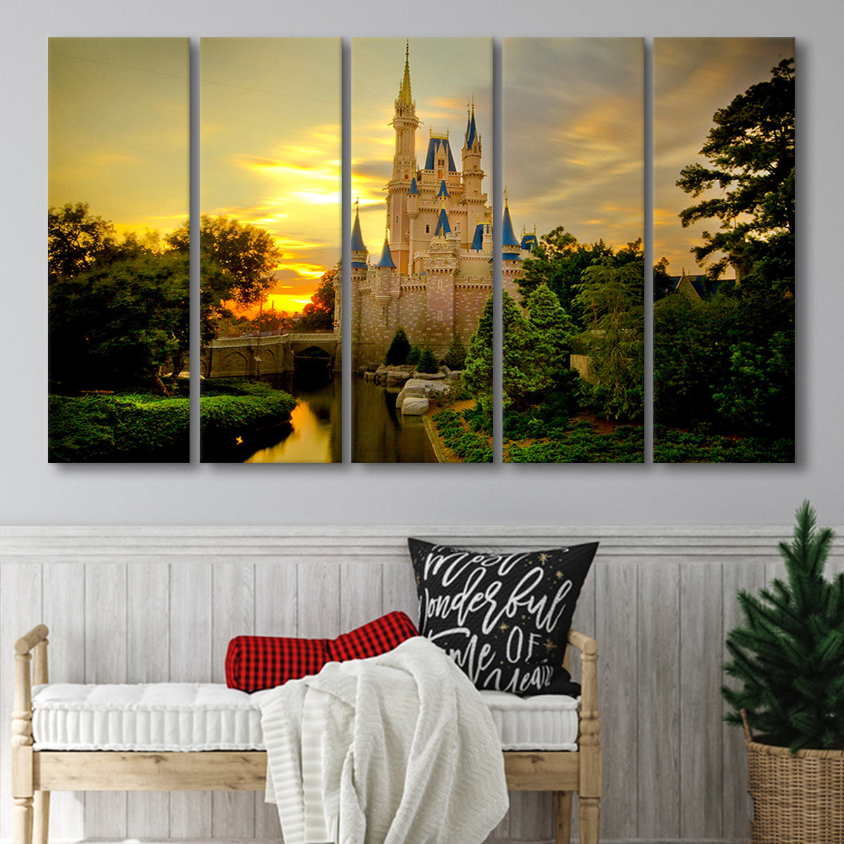 Princess Castle Wall Art 5 Piece B Canvas Prints Wall Art, Multi Panel ...