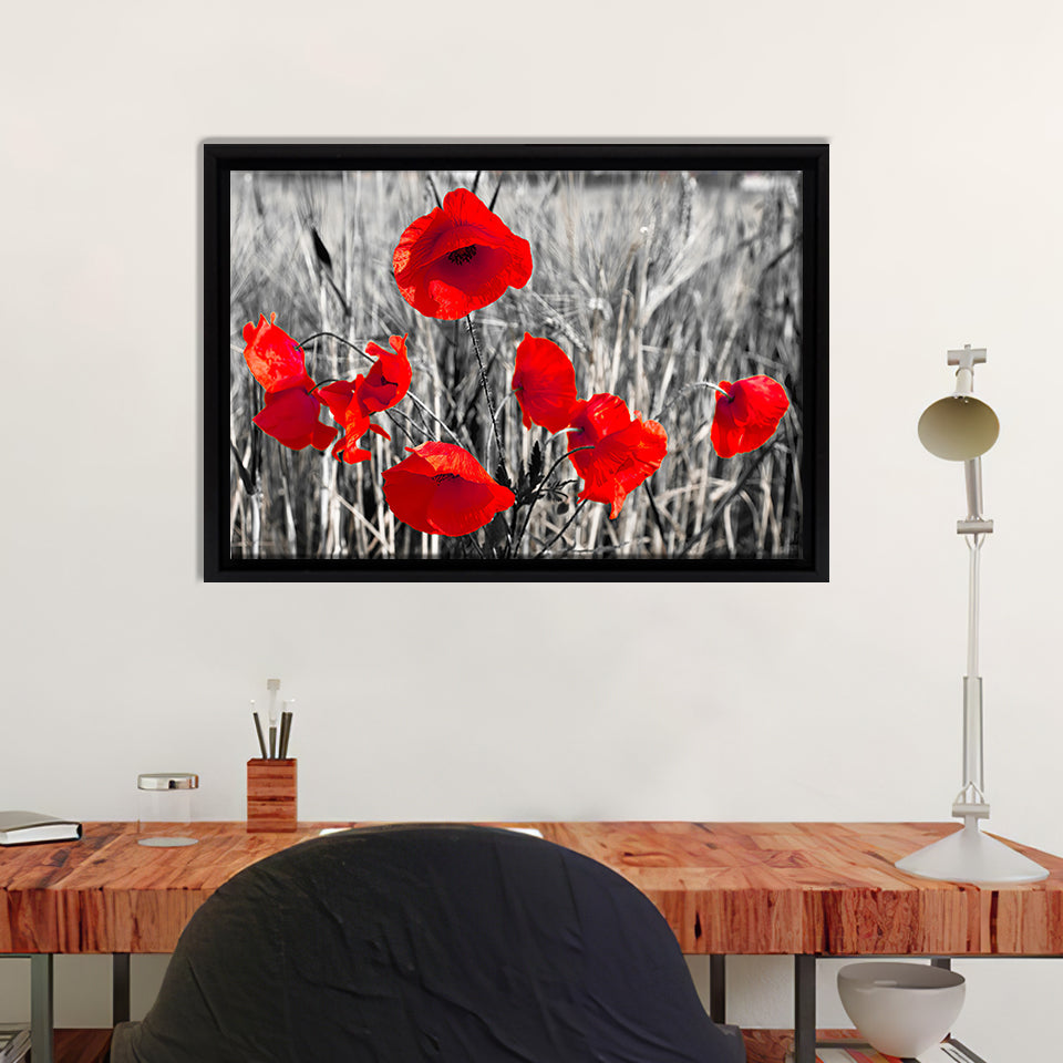 Red Poppy Fields Canvas Wall Art - Painting Canvas, Canvas Prints, Pai ...