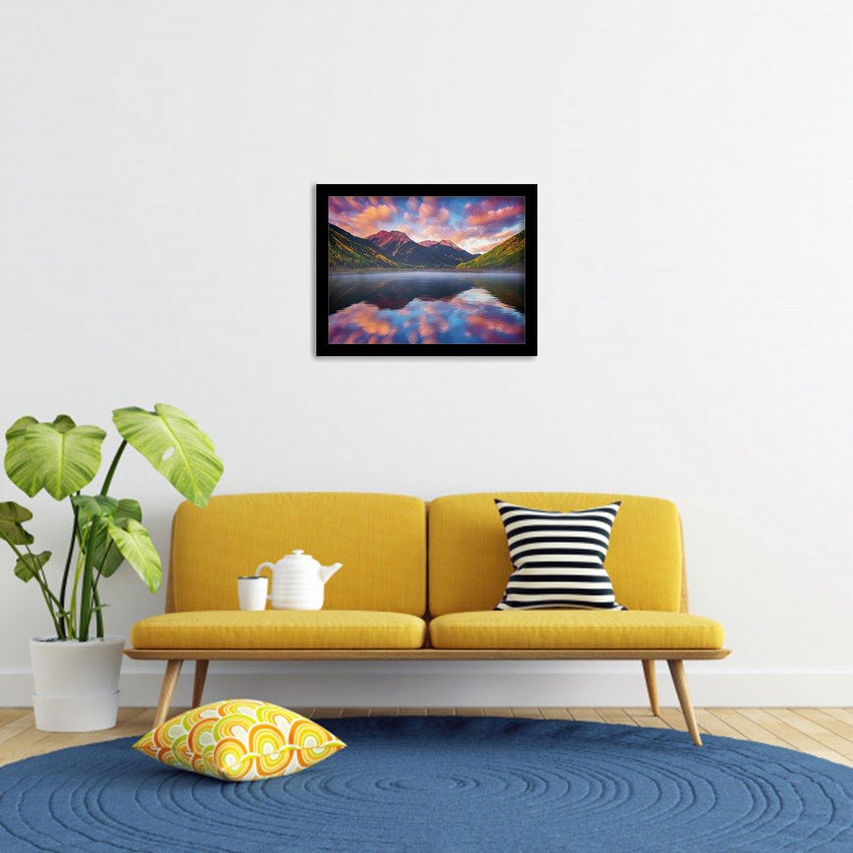 Red Mountain Reflection - Mountain Art, Print Art, Frame Art