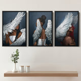 Rising Angels  Set of 3 Piece Framed Canvas Prints Wall Art Decor