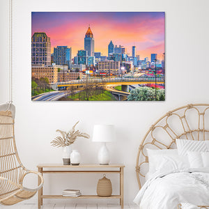 Skyline Of Atlanta Canvas Wall Art - Painting Canvas, Canvas Prints, Painting Art, Prints for Sale