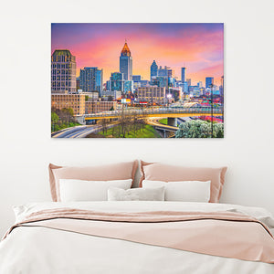 Skyline Of Atlanta Canvas Wall Art - Painting Canvas, Canvas Prints, Painting Art, Prints for Sale