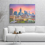 Skyline Of Atlanta Canvas Wall Art - Painting Canvas, Canvas Prints, Painting Art, Prints for Sale