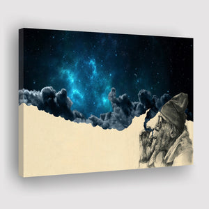 Smoking Out In Space Canvas Prints Wall Art Home Decor
