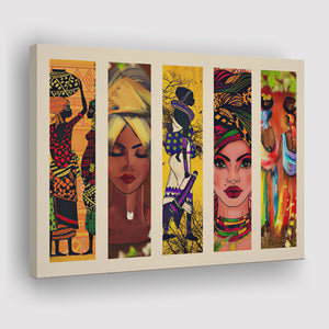 South African Collage Canvas Prints Wall Art - Painting Canvas, African Art, Home Wall Decor, Painting Prints, For Sale
