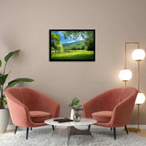 Summer Landscape with River-Forest art, Art print, Plexiglass Cover