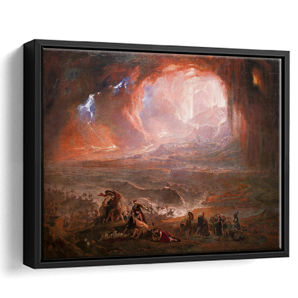 The Fall Of Babylon By John Martin Framed Canvas Prints Wall Art - Painting Canvas, Wall Decor, Floating Frame,Painting Prints, For Sale
