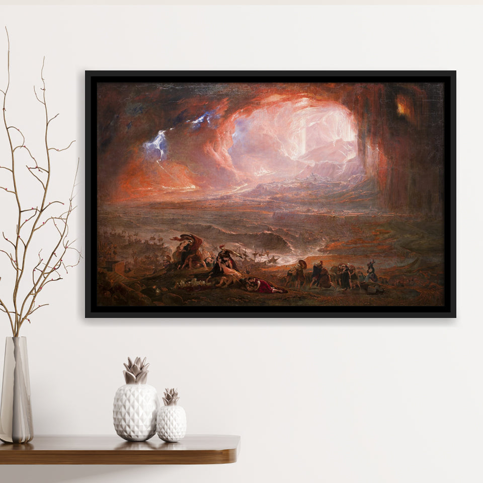 The Fall Of Babylon By John Martin Framed Canvas Prints Wall Art - Painting Canvas, Wall Decor, Floating Frame,Painting Prints, For Sale