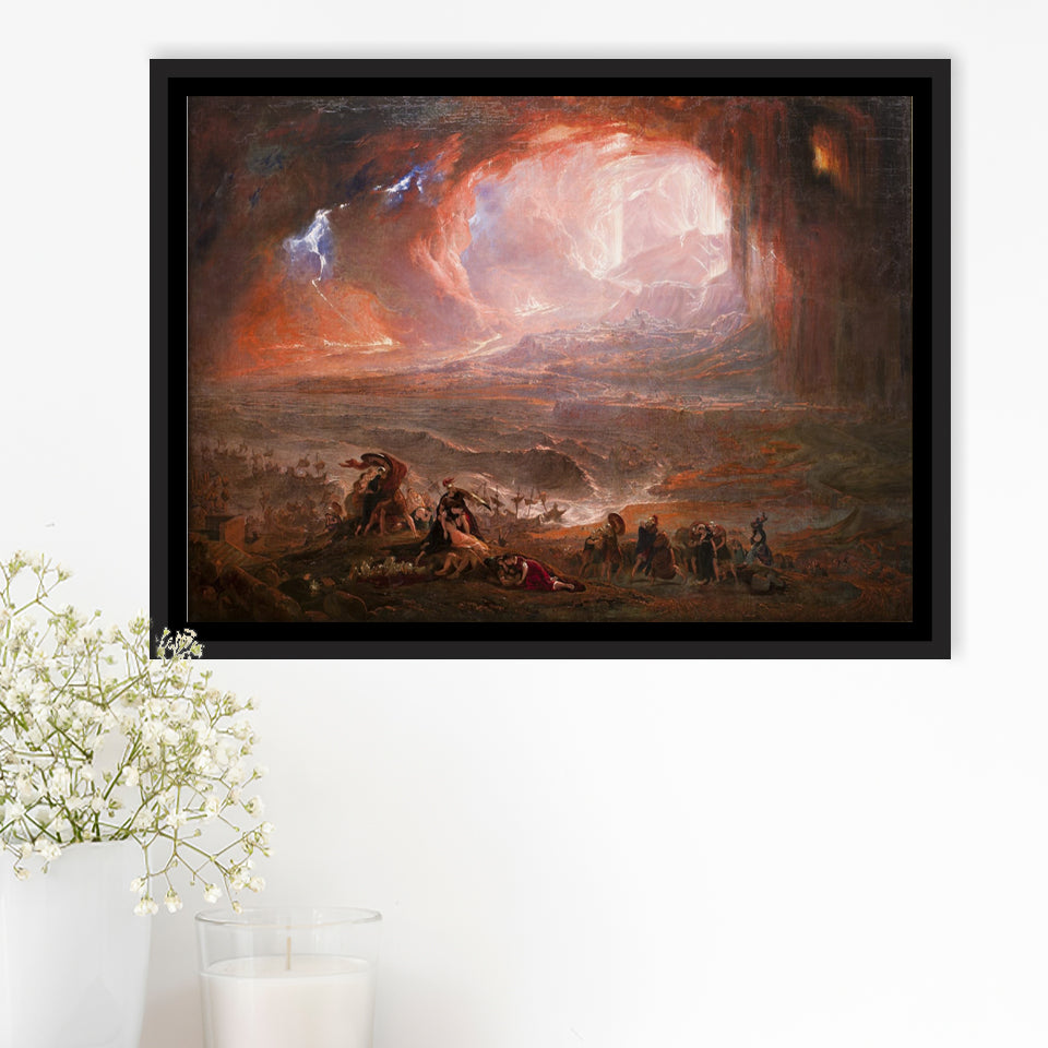 The Fall Of Babylon By John Martin Framed Canvas Prints Wall Art - Painting Canvas, Wall Decor, Floating Frame,Painting Prints, For Sale