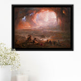 The Fall Of Babylon By John Martin Framed Canvas Prints Wall Art - Painting Canvas, Wall Decor, Floating Frame,Painting Prints, For Sale