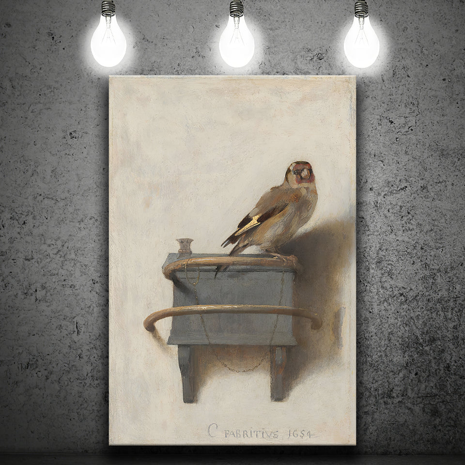 The Goldfinch By Fabritius Canvas Prints Wall Art - Painting Canvas, Wall Decor, Art Prints, Painting Prints