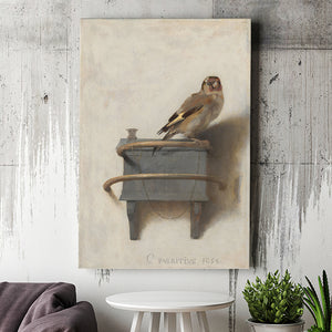 The Goldfinch By Fabritius Canvas Prints Wall Art - Painting Canvas, Wall Decor, Art Prints, Painting Prints