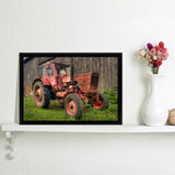 The Old Tractor Hdr Canvas Wall Art - Canvas Print, Framed Canvas, Painting Canvas
