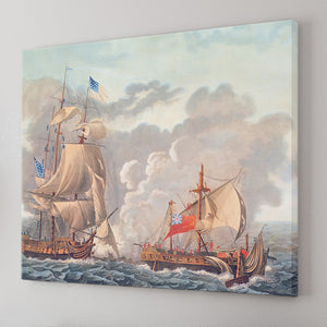 The Taking Of The English Vessel The Java By The American Frigate The Constitution Canvas Wall Art - Canvas Prints, Prints For Sale, Painting Canvas