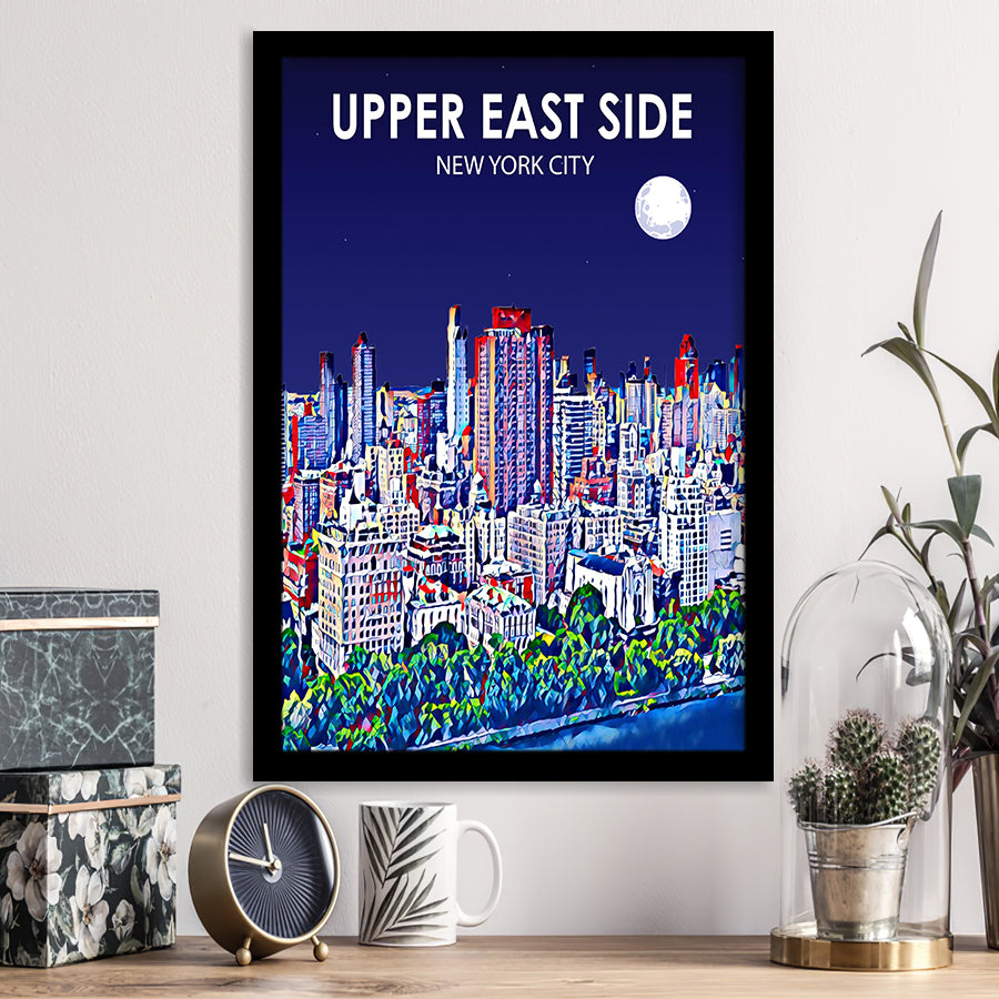 Upper East Side NYC Art V1, City Art Print, Framed Art Print Wall