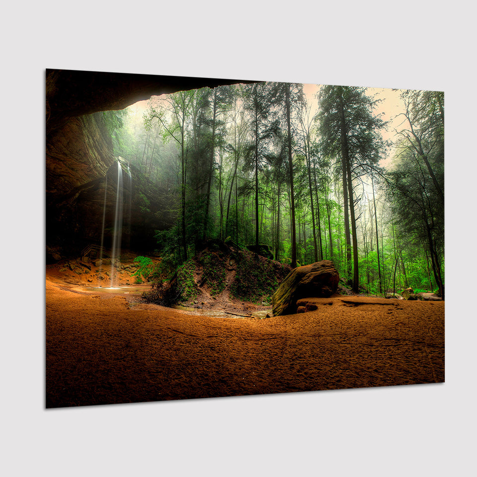 Waterfall Art Forest Poster Prints Wall Art Decor, Unframe, Poster Art