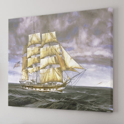 Whale Ship Canvas Wall Art - Canvas Prints, Prints For Sale, Painting Canvas,Canvas On Sale