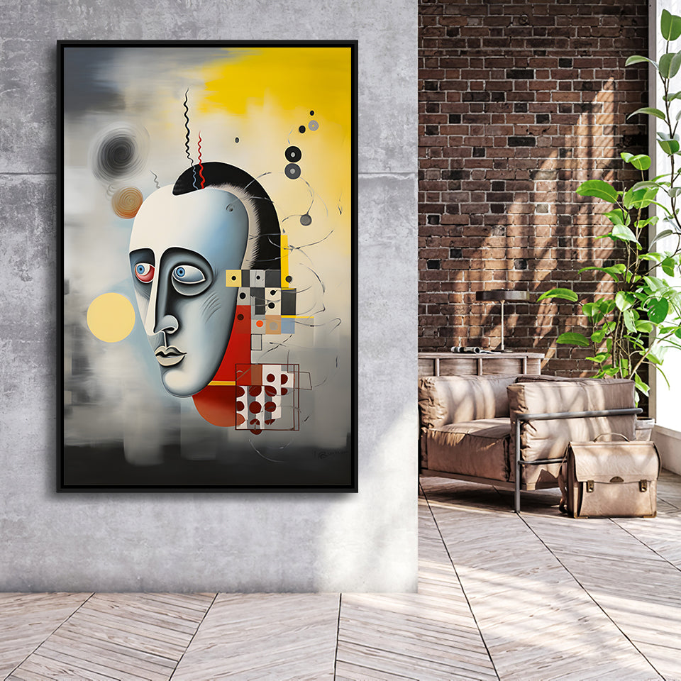 Abstract Geometric Art Painting Framed Canvas Prints Wall Art Home Decor, Painting Canvas, Floating Frame