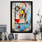Abstract Geometric Mixcolor Painting Framed Art Prints Wall Decor, Painting Art, Framed Picture