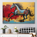 Abstract Horse Colorful Luxury Painting V7 Canvas Prints Wall Art Home Decor, Painting Canvas, Living Room Wall Decor