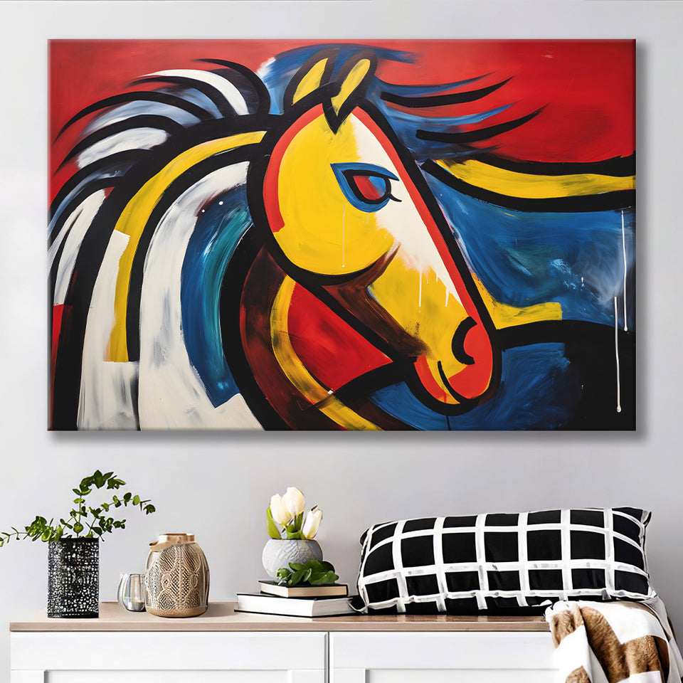 Abstract Horse Unique Painting Canvas Prints Wall Art Home Decor, Painting Canvas, Living Room Wall Decor