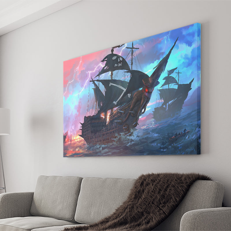 Concept Art Fantasy Pirate Ship Canvas Wall Art - Canvas Prints, Prints For Sale, Painting Canvas,Canvas On Sale