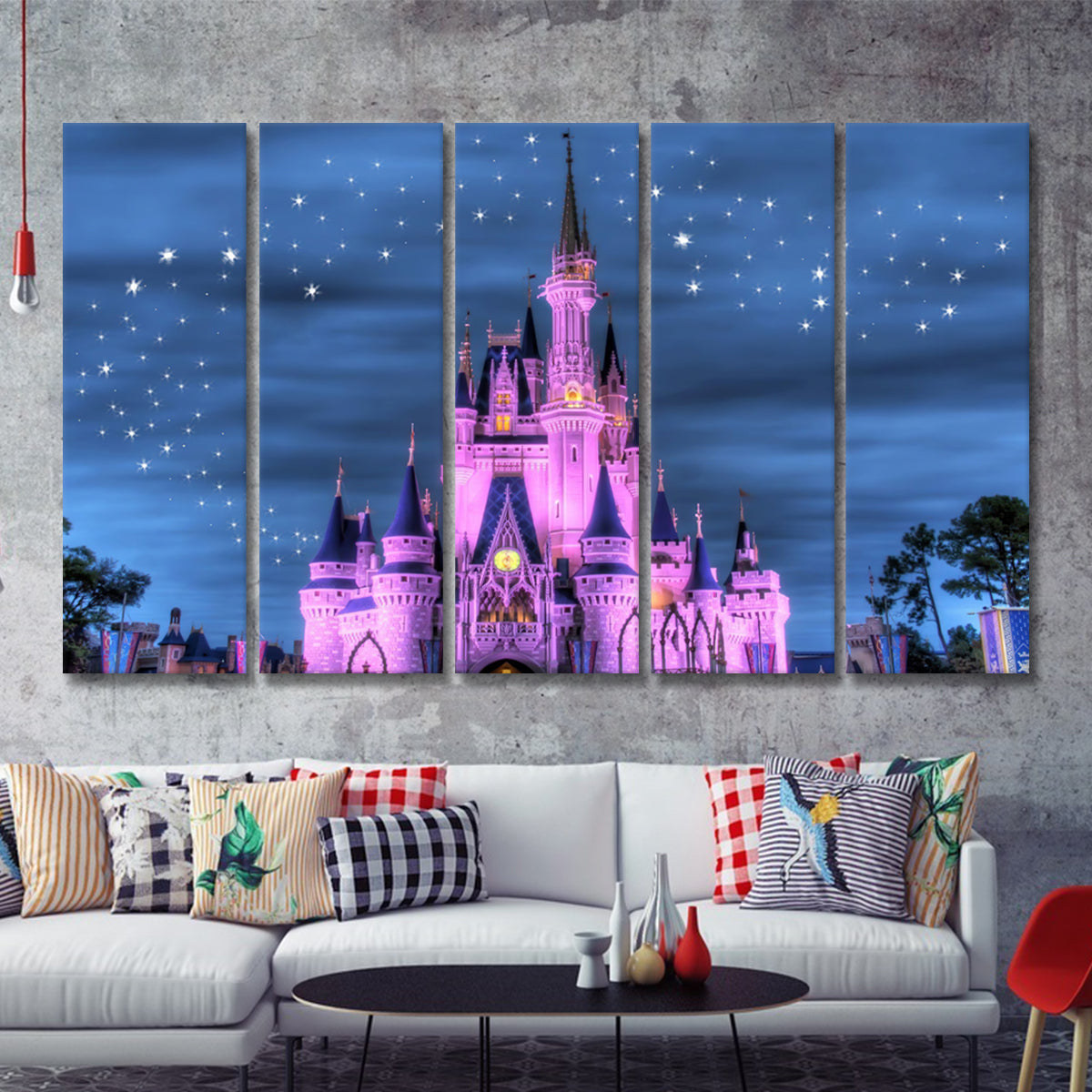 Enchanted Castle 5 Pieces B Canvas Prints Wall Art - Painting Canvas,W –  UnixCanvas, image size:1200x1200