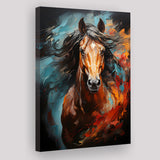 Horse Portrait Head Oil Painting V2 Canvas Prints Wall Art Home Decor, Painting Canvas, Living Room Wall Decor