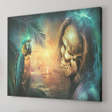Pirate Skull And Parrot Canvas Wall Art - Canvas Prints, Prints For Sale, Painting Canvas,Canvas On Sale