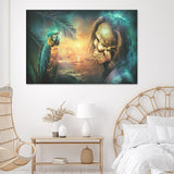 Pirate Skull And Parrot Canvas Wall Art - Canvas Prints, Prints For Sale, Painting Canvas,Canvas On Sale