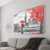 Treet View Of London River And Bus On Bridge Canvas Wall Art - Canvas Prints, Prints For Sale, Painting Canvas,Canvas On Sale