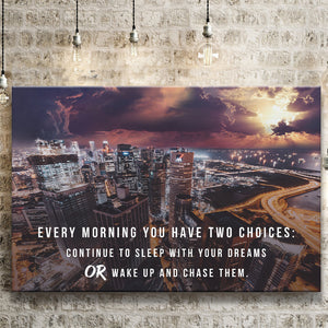 Wake Up And Chase Them Motivation Art Canvas Prints Wall Art - Painting Canvas,Wall Decor, Painting Prints,For Sale