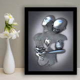 3D Effect Art Eternal Love Iron Mesh Framed Art Print Wall Decor - Painting Art,Framed Picture,Wall Art
