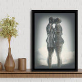 3D Effect Ali & Nino Couple Love Art Framed Canvas Prints Wall Art - Painting Canvas, Home Wall Decor, Prints for Sale, Floating Frame