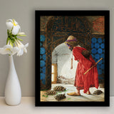 The Tortoise Trainer, Osman Hamdi Painting Framed Art Print Wall Art Decor,Framed Picture