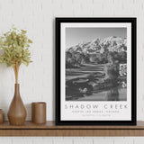 Shadow Creek Golf Club Hole 18, North Las Vegas, Nevada, Golf Art Print, Floating Frame, Framed Canvas Print Wall Art
