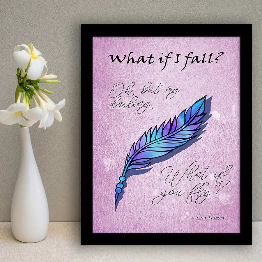 What If I Fall Oh But My Darling What If You Fly Framed Art Prints Wall Decor - Painting Prints, Framed Picture