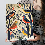 Songbirds Retro Art Print ,City Art Print, Large Canvas, Canvas Print Wall Art Home Decor