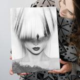 Mystical Woman Abstract Black And White, Canvas Prints Wall Art Home Decor, Ready to Hang