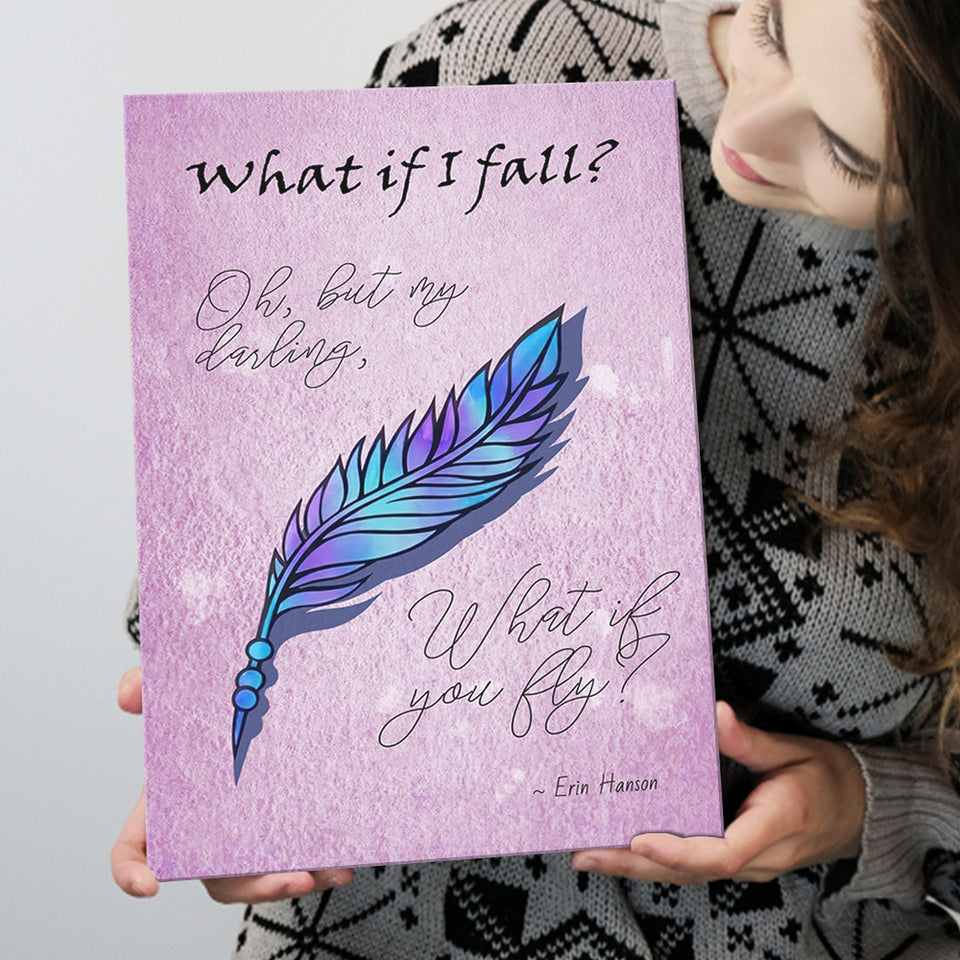 What If I Fall Oh But My Darling What If You Fly Canvas Prints Wall Art - Painting Canvas, Wall Decor, Painting Prints