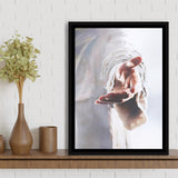 Jesus Holding Hand Framed Canvas Prints - Painting Canvas, Framed Art, Prints for Sale, Wall Art, Wall Decor