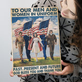 Veteran Gift To Our Men And Women Canvas Prints Wall Art - Painting Canvas, Wall Decor, For Sale