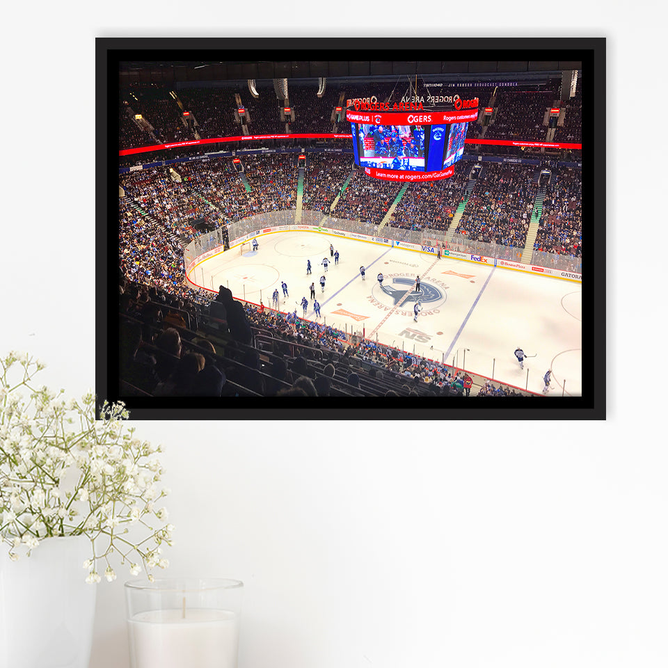 Vancouver Canucks Wall Art Rogers Arena Stadium Framed Canvas Prints Hockey,Sport Stadium Art Prints, Fan Gift