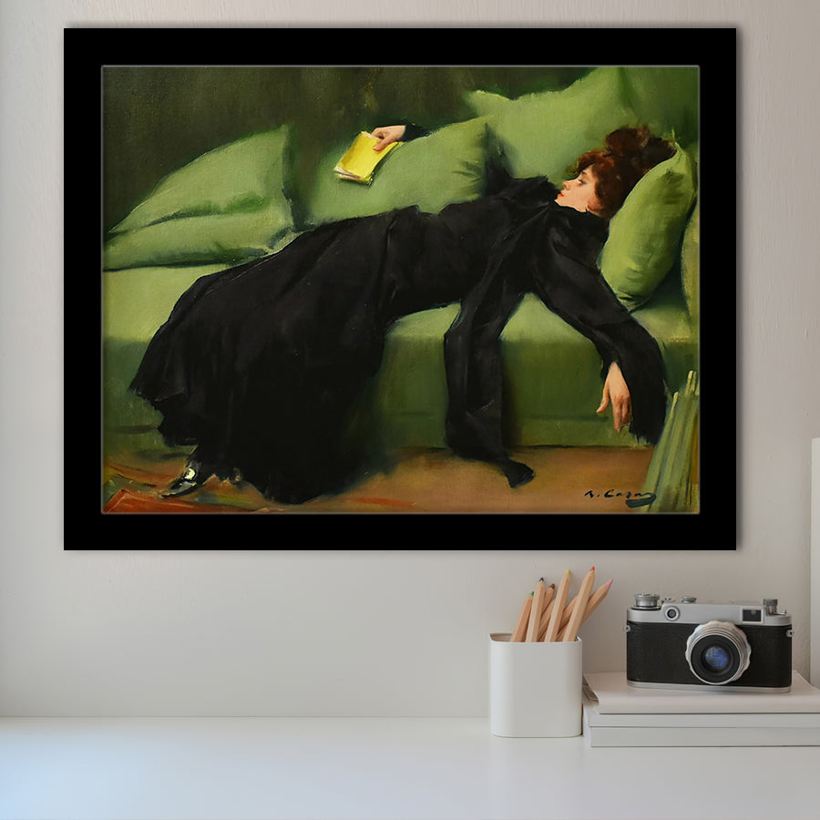 Ramon Casas, Decadent Young Woman After The Dance 1899 Framed Art Prints Wall Decor, Framed Picture, Large Art Prints