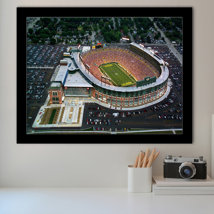 Lambeau Field Stadium, Stadium Canvas, Sport Art, Gift for him, Framed Art Prints Wall Art Decor, Framed Picture