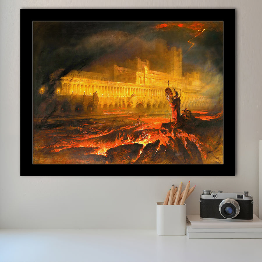 Pandemonium By John Martin, Framed Art Prints Wall Art Home Decor, Ready to Hang