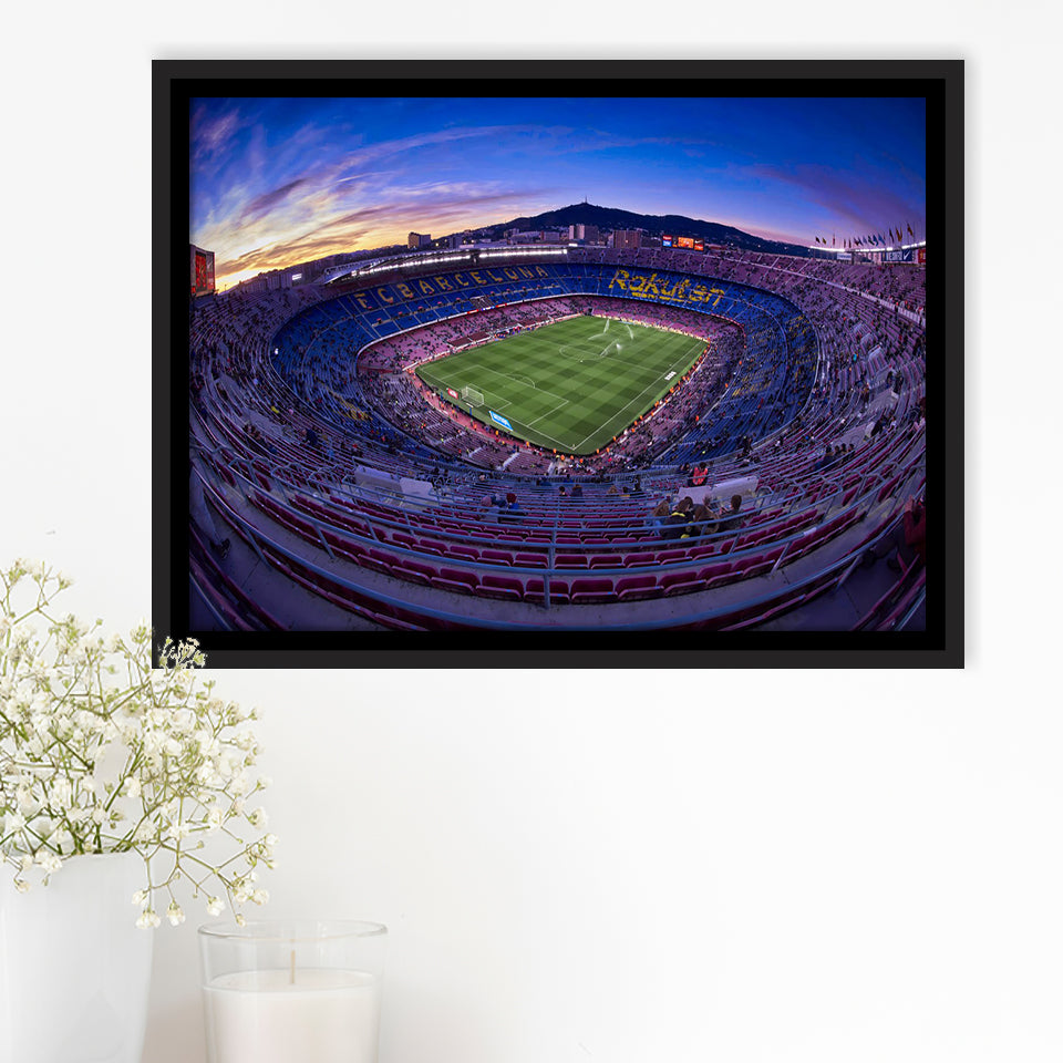 Barcelona Spain Camp Nou, Stadium Canvas, Sport Art, Gift for him, Framed Canvas Prints Wall Art Decor, Framed Picture
